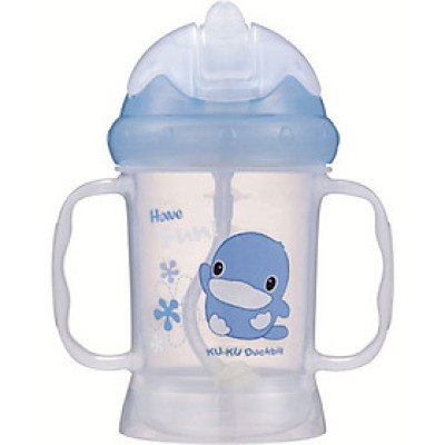 Bình tập uống cho bé từ 6 tháng tuổi KUKU chống sặc nhựa PP cao cấp 220ml ku5462
