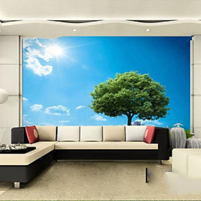 Tranh dán tường 3D cây xanh PC28