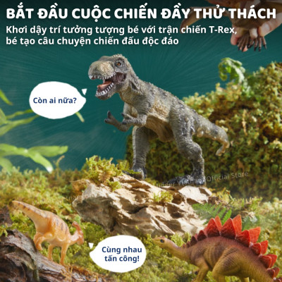 Mô hình khủng long mini cao su mềm Mideer Dinosaur Toys Set  jurassic world  T-rex