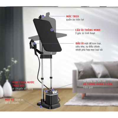 Bàn ủi hơi nước đứng Tefal IXEO Plus QT1510E0- 2980W - Hàng chính hãng