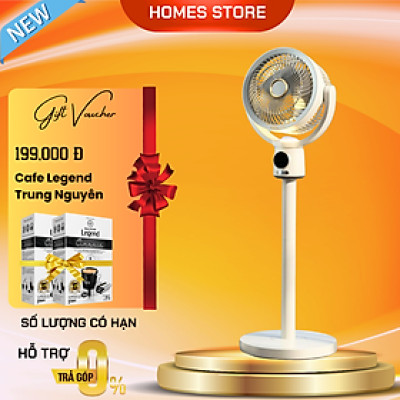 Quạt Tích Điện Mi-Lux F188 Đối Lưu Không Khí Thế Hệ Mới Pin 8000mAh Tích Điện 20- 60 Giờ Gồm 4 Cấp Độ GióTích Hợp Đèn Ngủ - Hàng Chính Hãng