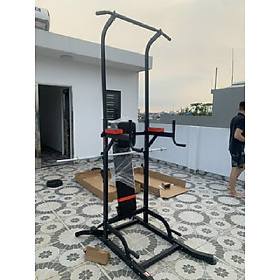 Ghế tập tạ kèm xà kép T058, ghế tập đa năng trong nhà điều chỉnh từ 165cm đến 235cm chắc chắn cho gia đình