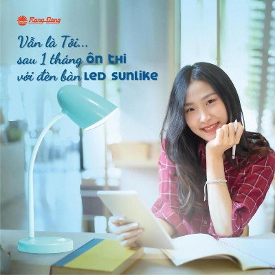 Đèn Học Để Bàn, Chip LED SUNLIKE Ánh Sáng Trung Thực và Bảo Vệ Mắt. Mã sản phẩm RL38.LED - 6W - Hàng chính hãng