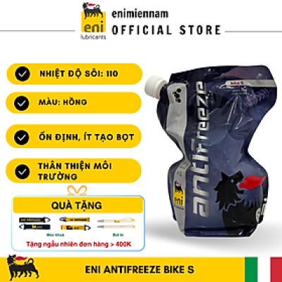 (HCM) Nước Mát pha sẵn ENI ANTIFREEZE BIKE S 1L, màu hồng (Nhập khẩu Ý)