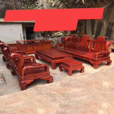 Bộ Bàn Ghế Tần Thủy Hoàng Gỗ Hương Đỏ Nam Phi