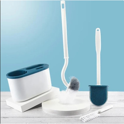Bộ 3 Chổi Cọ Toilet Lavarbo Chuyên Nghiệp Silicon Xoay 360 Độ Kèm Hộp Đựng Treo Tường Gọn Gàng Đảm Bảo Vệ Sinh Mỹ Quan Nhà Tắm