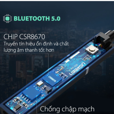 Bộ Phát Âm Thanh Bluetooth 50213 Đầu Ra Quang Hifi Hi End Optical  UGREEN Cm150 - Hàng chính hãng