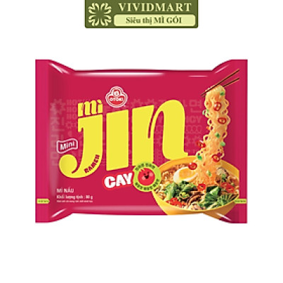 OTTOGI - Mì Ottogi mini hương vị Jin cay, Mì Jin cay Ottogi mini, Mì Jin cay mini Ottogi ăn liền (80g/gói)