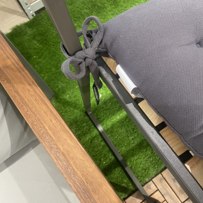 Đệm vuông ngồi bệt, nệm lót ghế có dây buộc màu Xám Index Living Mall | Nhập khẩu Thái Lan | SERA CHAIRPAD