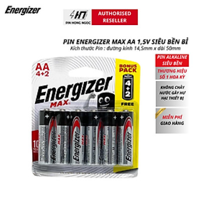 Pin Max 4 + 2 Viên Energizer E91 BP4+2 AA