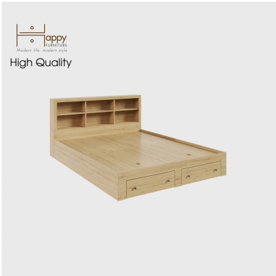 [Happy Home Furniture] FENNY, Giường ngủ -  kết hợp kệ đựng đồ, GNG_013, GNG_014, GNG_015, GNG_016