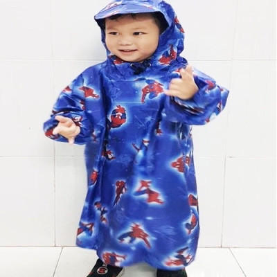 Áo mưa bít trẻ em  từ  1 -  4 tuổi , vải dù  chống thấm  , họa tiết hoạt hình cute  , kèm túi đựng xinh xắn , giao màu ngẫu nhiên