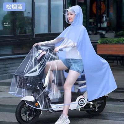 Áo mưa nửa trước trong suốt cho Mẹ và Bé,Vành đôi có thể tháo rời, vải mềm và nhanh khô