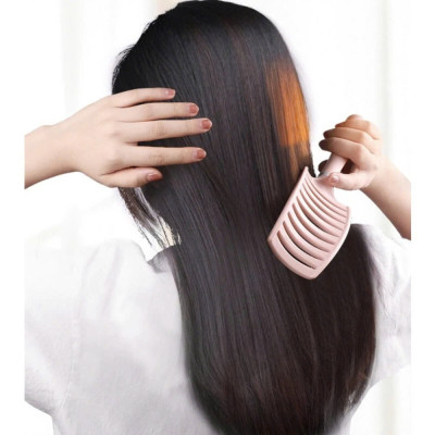 Combo 2 Lược Bán Nguyệt Chải Tóc Gỡ Rối Đa Năng-Lược Chải Làm Tạo Phồng Chân Tóc Lược Massage Đầu Mini (Màu ngẫu nhiên)