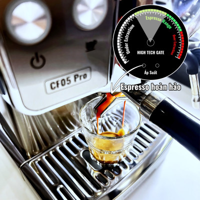 Máy pha cà phê espresso CF05 PRO chuyên nghiệp toàn diện DIY, giảm áp tự động an toàn nâng cấp, Hàng Chính Hãng