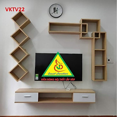 Bộ Kệ Ti Vi Treo Tường Trang Trí VKTV22