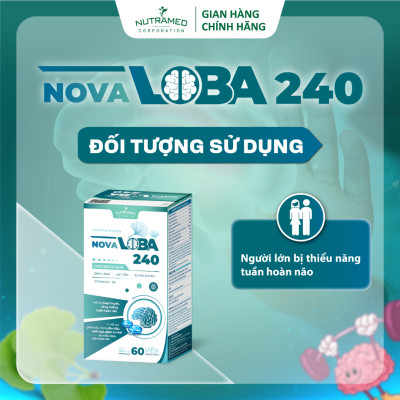 Viên uống Novaloba 240 hỗ trợ hoạt huyết, tăng cường tuần hoàn não (60 viên) - Nutramed