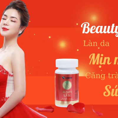 Viên uống Đẹp Da (BeautySAM) - Da sáng bóng, nhẵn mịn, hồng hào từ bên trong một cách tự nhiên, nâng cao thể trạng, thải độc và thanh lọc cơ thể, Cải thiện nội tiết tố nữ