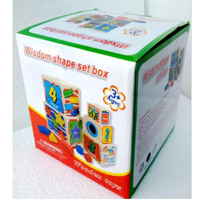 Đồ chơi hộp thả khối gỗ, xếp tháp 5 tầng lớp phát triển tư duy cho bé