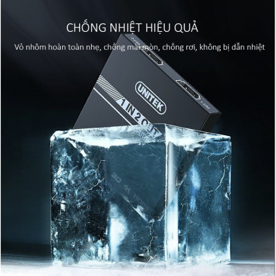 SOAIY Bộ Chia HDMI 1 Ra 2 Cổng UNITEK V116A Hỗ Trợ 4K Cao Cấp - Hàng Nhập Khẩu