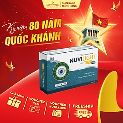 Viên uống Nuvilight hỗ trợ tăng cường thị lực, giảm khô mắt mỏi mắt (Hộp 30 viên) - Nutramed
