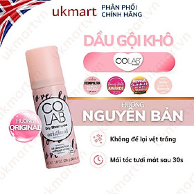 Dầu Gội Khô COLAB UK 200ml Dưỡng Tóc Sạch Bồng Bềnh Vào Nếp Sau 5 Giây
