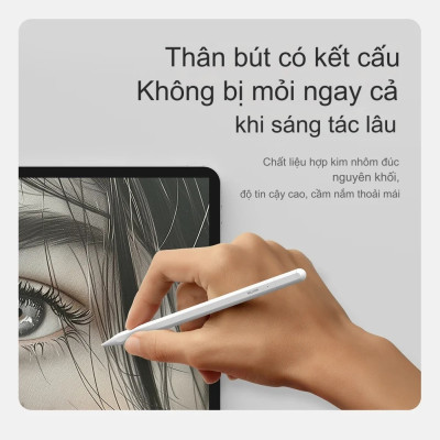 Bút cảm ứng hỗ trợ tì tay, siêu mượt cho iPad đời 2018 trở lên hiệu Nillkin iSketch S3 cho iPad Air Pro 11 12.9 13 Air 4 5 6 2018 10.2 - Hàng nhập khẩu
