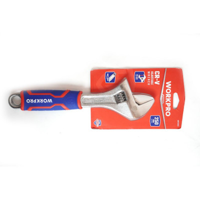 Mỏ lết (Cờ lê điều chỉnh được) thép CR-V cán nhựa 10 inch 250mm Workpro WP272012