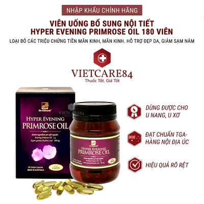 Bộ Sản Phẩm Đẹp Da, Giảm Nám: Viên Nội Tiết Hyper Evening Primrose Oil 180 Viên, Serum Vàng Nhau Thai Cừu Dr Natural Gold Placenta Premium 50ml