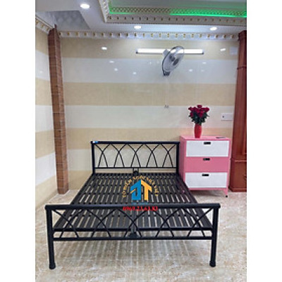 Giường sắt hình chữ X giá rẻ 1m6x2m