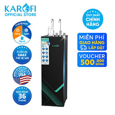Máy lọc nước nóng lạnh RO Mỹ 11 lõi Karofi KAD-M68 - Giao trước lắp sau miễn phí toàn quốc - Bảo hành 36 tháng - Hàng chính hãng