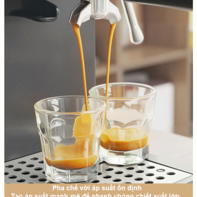 Máy pha và xay cà phê bán tự động 3 trong 1 Espresso, Cappuccino, Latte. Kết hợp 20 chế độ xay. Thương hiệu Mỹ cao cấp HiBREW - H20. HÀNG CHÍNH HÃNG