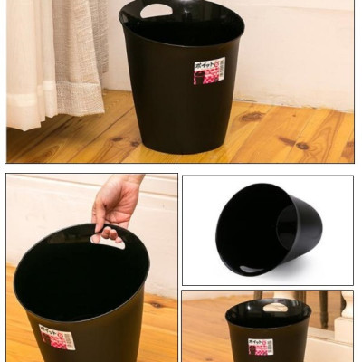 Thùng rác văn phòng tròn 5.5 lít, màu sắc với gam màu tối giản cho không gian thêm phần sang trọng - nội địa Nhật Bản 