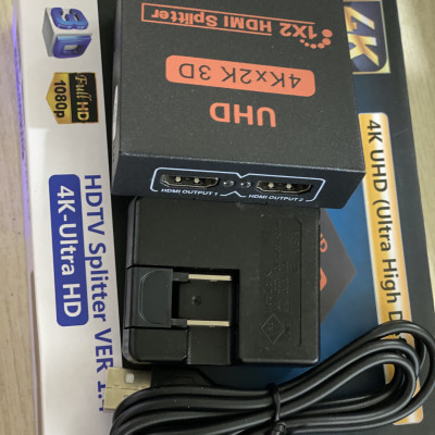 Bộ chia tín hiệu HDMI SPLITTER -4K-Utra HD 1 ra 2 HDMI - Hàng Chính Hãng