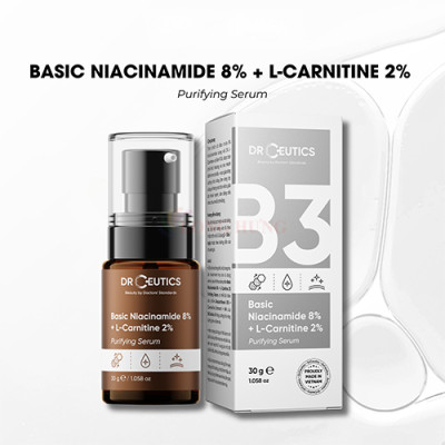 Tinh chất dưỡng da DrCeutics Niacinamide 8% + L-Carnitine 2% (30g) - Hàng chính hãng