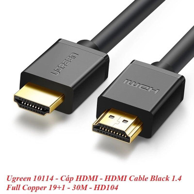 Ugreen UG10114HD104TK 30M màu Đen Cáp tín hiệu HDMI chuẩn 1.2 hỗ trợ phân giải 4K * 2K - HÀNG CHÍNH HÃNG