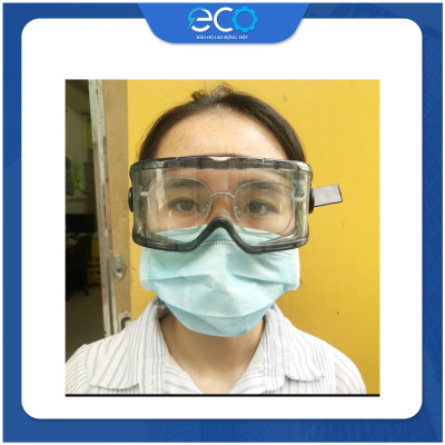 Kính bảo hộ chống hóa chất mắt kính chống bụi, chống đọng sương, ôm theo dáng mặt