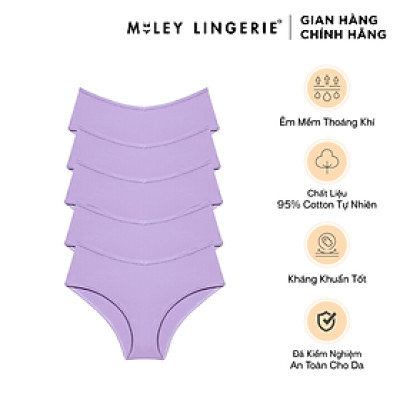 Combo 5 Quần Lót Nữ Cotton Thiên Nhiên Being Me Miley Lingerie- Màu Tím