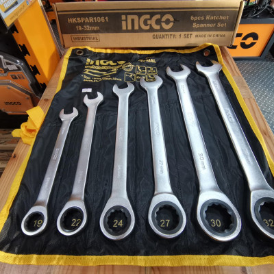 BỘ 6 CỜ LÊ MIỆNG VÒNG HAI CHIỀU (19MM-32MM) INGCO HKSPAR1061 - HÀNG CHÍNH HÃNG