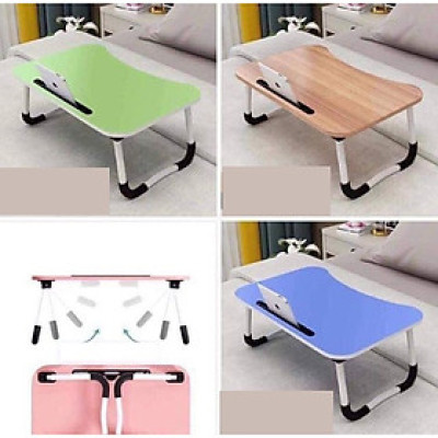 Bàn để laptop có khe để ipad, smartphone (chất liệu gỗ cao cấp, bền đẹp)