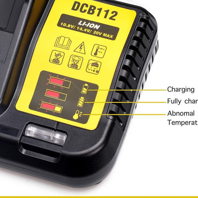 BỘ SẠC PIN 10.8-18V DEWALT DCB112-B1- HÀNG CHÍNH HÃNG