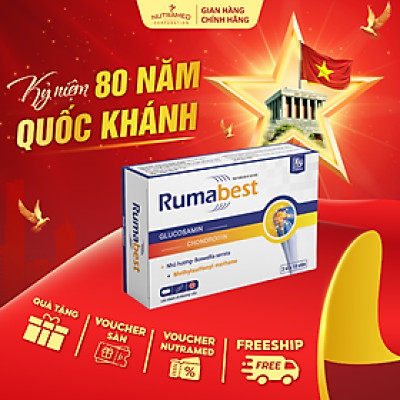 Viên uống Rumabest hỗ trợ vấn đề về viêm khớp, khô khớp và thoái hóa khớp (30 viên) - Nutramed