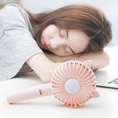 Quạt Cầm Tay Cao Cấp Vinbuy Tích Điện Tiện Lợi Kèm Cáp Sạc Và Pin Có Tặng Chân Đế Tích Hợp Giá Đỡ Điện Thoại, 3 Chế Độ Gió Siêu Mát Siêu Bền - Hàng chính hãng VinBuy 