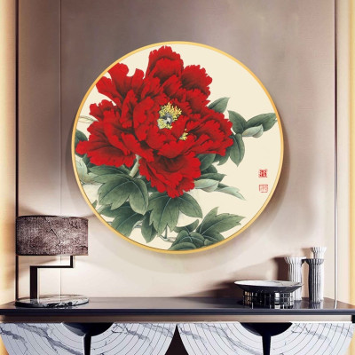 Tranh thêu kín chữ thập Hoa mẫu đơn DX1010, kích thước 50 x 50 cm