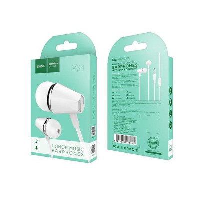 Tai Nghe  M34 - Hoco, Cáp Dài 1,2M (VIP 2) - Hàng Chính Hãng