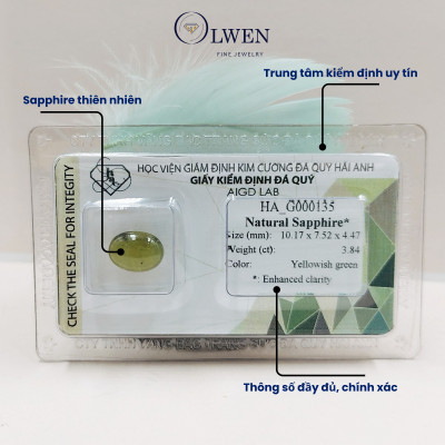 Viên đá Sapphire thiên nhiên HA-G000135