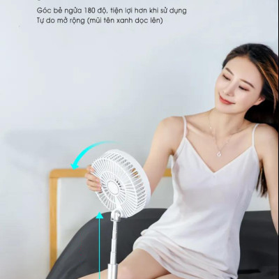 Quạt Tích Điện Để Bàn Xiaomi 3life 008 Sử Dụng 6-24 Giờ Liên Tục Tùy Cấp Độ Gió - Hàng Nhập Khẩu