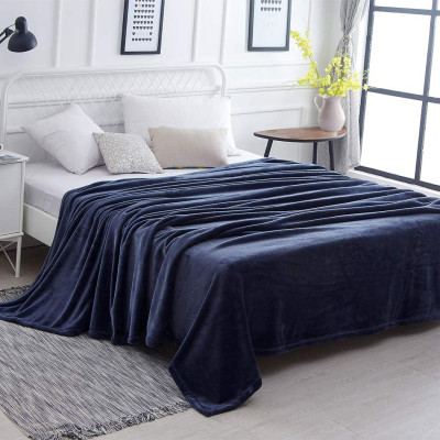 Mền lông cừu Thái Lan cao cấp A kích thước 1m6x2m - Xanh dương đậm