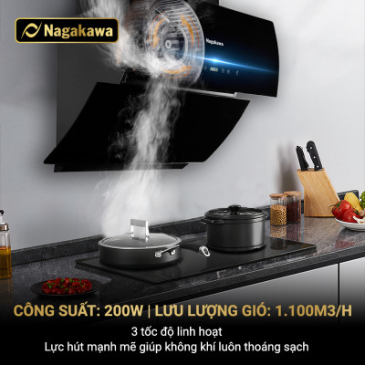 Máy hút mùi kính cao cấp Leap Motion Nagakawa NAG1854-70VM( 70cm) - Hàng chính hãng