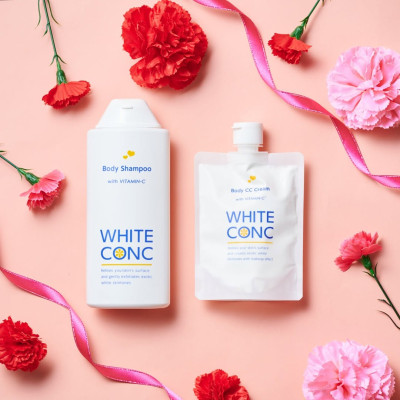 Set Sữa Tắm Dưỡng Trắng Da Và Kem CC Dưỡng Trắng Da Toàn Thân White Conc (Set 360 mL & 200 G)